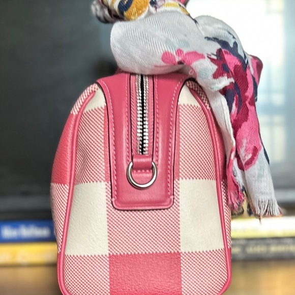 Coach Bennett Satchel in Strawberry Buffalo Plaid w/Matching Wristlet - Picture 5 of 5